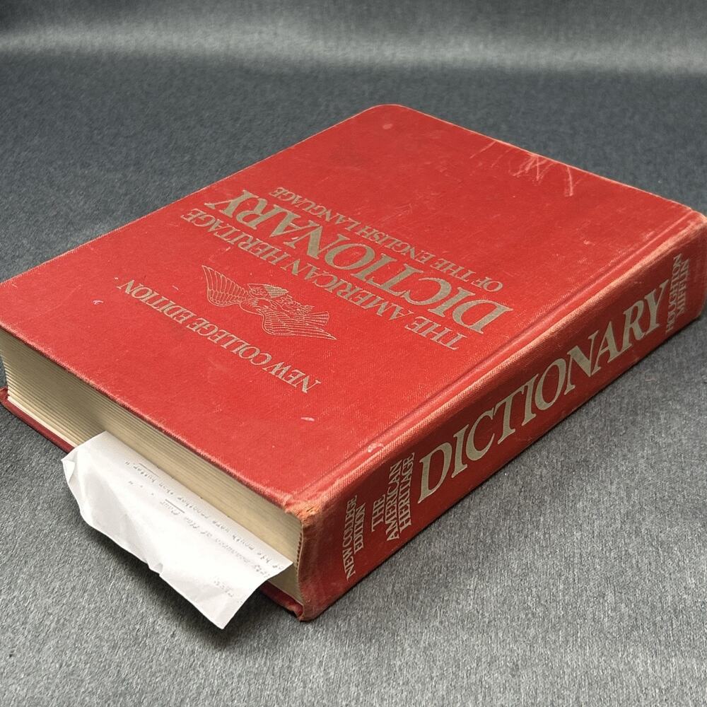 Vintage 1970s American Heritage Dictionary Of The English Language Red Hardcover